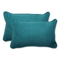Pillow Perfect Outdoor Rave Teal Rectangular Throw Pillow, Set of 2