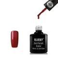 Bluesky Hand Fired Gel Nail Polish 10 ml, Red Glitter