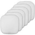 Sweet Home Collection Cushion Memory Foam Chair Pads Honeycomb Nonslip Back Seat Cover 16" x 16" 6 Pack White