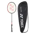 YONEX Graphite Strung Badminton Racket with Full Racket Cover (Black/Flash Red) | for Intermediate Players | 73 Grams | Maximum String Tension - 28lbs