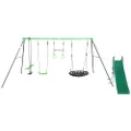 Lifespan Kids Lynx Metal Swing Set with Slide Swinging Play Centre for Children