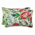 Pillow Perfect Outdoor | Indoor Resort Stripe Blue Throw Pillow (Set of 2), 18.5 X 18.5 X 5, Pink
