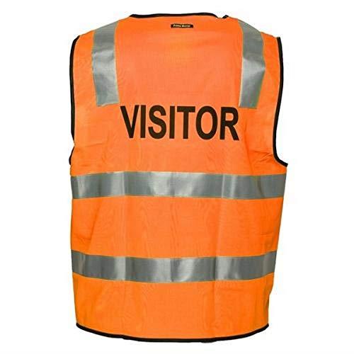 Prime Mover unisex Visitor Day Night Safety Vest with Tape, Orange, 4X-Large