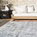 The Rug Collective Abstract Evalina Grey Rug Wipe Clean Machine Washable Pet Friendly Rug, 240 x 310cm