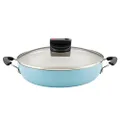 Farberware Smart Control Nonstick Frying/Skillet/Everything Pan with Lid and Side Handles, 11.25 Inch, Aqua
