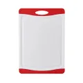 Farberware Nonslip Poly Cutting Board, 12x17-Inch, Red and White