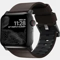 Nomad Hard Leather Pro Active Band for Apple Watch, Black/Brown, 41 mm