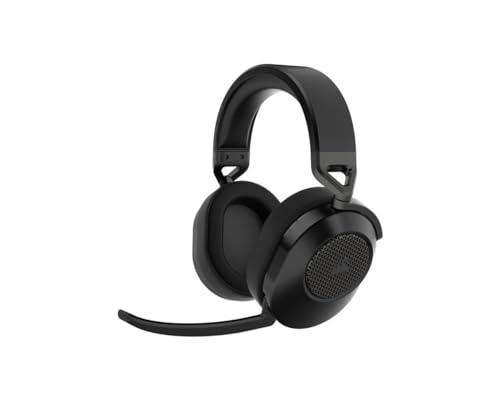 Corsair HS65 Wireless Gaming Headset - Low Latency 2.4GHz Wireless or Bluetooth, Dolby® Audio 7.1 Surround Sound, Lightweight, Omnidirectional Microphone, Accessible Buttons - Carbon