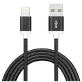 Astrotek USB Lightning Data Sync Charger Cable for iPhone 7S 7 Plus 6S 6 Plus 5 5S iPad Air Mini iPod, 2 m, Black