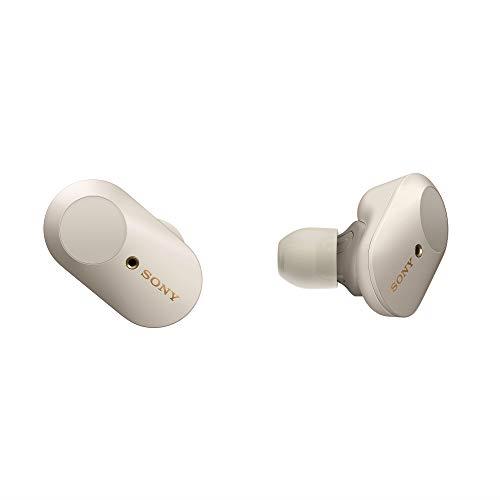 Sony WF1000XM3 Noise Canceling Truly Wireless Earbuds with Alexa Voice Control, Up to 24 hours battery life, Silver