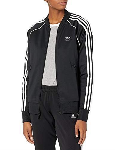 adidas Originals Women's Superstar Track Jacket, Black/White, Large
