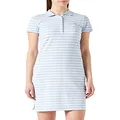 Tommy Hilfiger Women's Slim Polo Stripe Dress, Breton Stripe/Breezy Blue White, Large