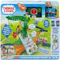 Thomas & Friends Motorized Train Set, Talking Cranky Delivery Set, Battery Powered Toy Train & Crane with Songs & Sounds, UK English Version