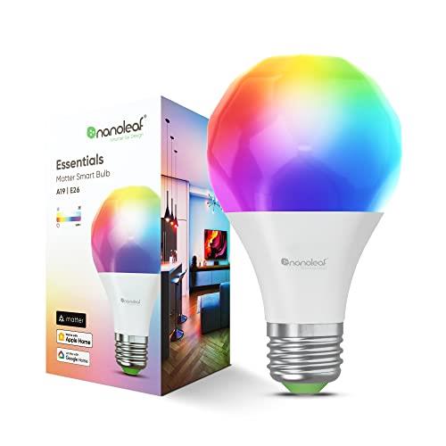 Nanoleaf Essentials Smart Bulb E27 (Matter Compatible) - Color Changing LED Lightbulb with Thread and Matter Integration