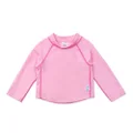 For Baby and Up i Play Long Sleeve Zip Rashguard Shirt, Light Pink, 43