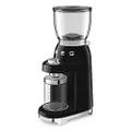 Smeg CGF01BLEU Electric Coffee Grinder with a Power of 150 W CGF01BLEU-black, Plastic, Black