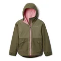 Columbia Girls' Little Rainy Trails Fleece Lined Jacket, Stone Green/Stone Green slub, Small