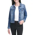 Calvin Klein Women's Trucker Denim Jacket, Malibu, Large