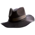 Sundaise Rudi Panama Ribbon Edge Wool Felt Hat, Brown Marle