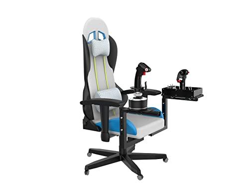 Fosiya 2 Handrails Chair Mount Hotas Mount Joystick Mount Compatible With Logitech G X52/X52 Pro/X56/X56 Rhino Hotas, Thrustmaster T. Flight Hotas/T.16000M FCS/TCA Officer Pack Airbus Edition, VKB Hotas Mount