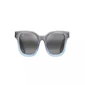 Maui Jim Men's Shore Break Sunglasses, Matte Translucent Blue Grey Fade Neutral Grey, 50mm UK