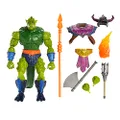 Masters of the Universe Mattel Masterverse Action Figure Oversized New Eternia Whiplash, 8.5 Inches, 30 Articulations, Battle Accessories