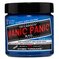 MANIC PANIC Atomic Turquoise Hair Dye - Classic High Voltage - Semi Permanent Bright Neon Aqua Blue Hair Color With Green Undertones - Vegan, PPD & Ammonia Free (4oz)
