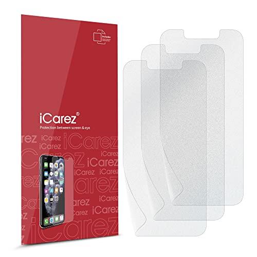 iCarez HD Anti Glare Matte Screen Protector for iPhone 13 Pro Max 6.7-Inches [3 Pack] (Case Friendly) Premium No Bubble Easy to Apply with Hinge Installation
