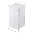 YAMAZAKI home 2484 Laundry Basket-Foldable Storage Hamper Organizer, One Size, White