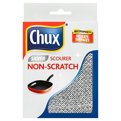 Chux Non-Scratch Silver Scourer, Multipurpose Cleaning for Most Surfaces, 1 Count