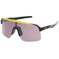 Oakley Men's OO9463 Sutro Lite Rectangular Sunglasses, Tour de France Yellow Fade/Prizm Road Black, 39 mm