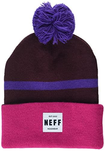 NEFF Men's Cozy, Colorful, Fun Beanie Hat for Cold Weather, Maroon, One Size