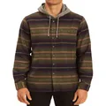Billabong Men's Classic Hooded Baja Flannel Shirt, Stealth, Small
