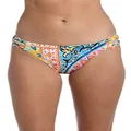La Blanca Skirted Ruffle Hipster Bikini Swimsuit Bottom, Multi//Soleil, 4