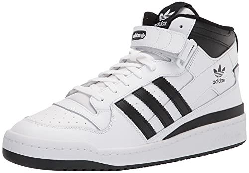 Adidas Originals Unisex-Adult Forum MID Sneaker, White/Black/White, 10.5