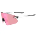 Tifosi Vogel SL Sport Sunglasses Men & Women - Ideal For Baseball, Cycling, Cricket, Golf, Hiking, Running, Crystal Clear, Pink Mirror, Large-XLarge