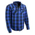 Milwaukee Performance MPM1634 Men’s Armored Checkered Flannel Biker Shirt with Aramid by DuPont Fibers - Large