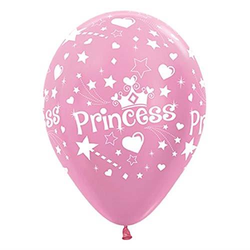 Sempertex Princess Theme Latex Balloons 25 Pieces, 30 cm Size, Satin Pearl Pink