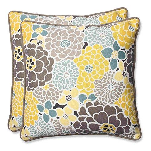 Pillow Perfect Outdoor Full Bloom Throw Pillow, 18.5-Inch, Set of 2