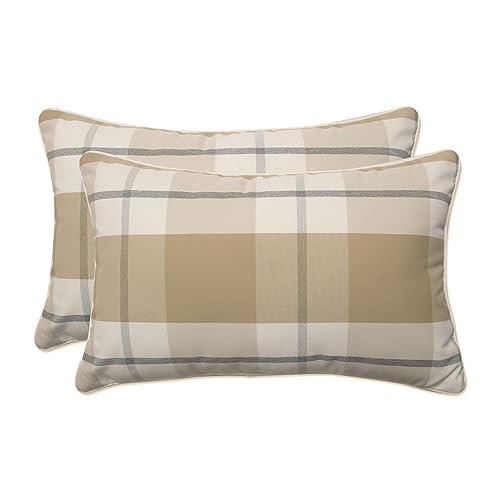 Pillow Perfect Rectangular Throw Pillow (Set of 2), 11.5 X 18.5 X 5, Natural