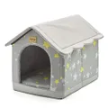 Jiupety Cozy Pet Bed House, Indoor/Outdoor Pet House, L Size for Cat and Medium Dog, Warm Cave Sleeping Nest Bed for Cats and Dogs, Gray