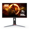 AOC 27G2 27" Frameless Gaming IPS Monitor, FHD 1080P, 1ms 144Hz, NVIDIA G-SYNC Compatible + Adaptive-Sync, Height Adjustable, 3-Year Zero Dead Pixel Guarantee, Black/Red