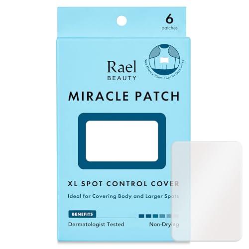 Rael Pimple Patches, Miracle XL Spot Control Cover - Hydrocolloid Acne Patches for Face, Zit and Blemish Spot, Back and Body, for All Skin Types, Vegan, Cruelty Free (6 Count)