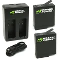 Wasabi Power Battery (2-Pack) & Double Charger for GoPro HERO6, HERO5, Hero 6, Hero 5 Black (v03 for All Firmware Updates) (2 Batteries (v03) + Dual Charger)