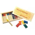 Stockmar Wax Crayon Sticks with Blocks Combo Wooden Box, Assorted Colors (Pack of 8)