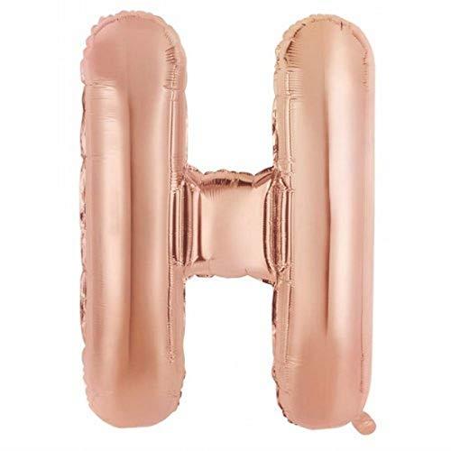 213977 Foil Balloon 34" Decrotex Rose Gold Letter H