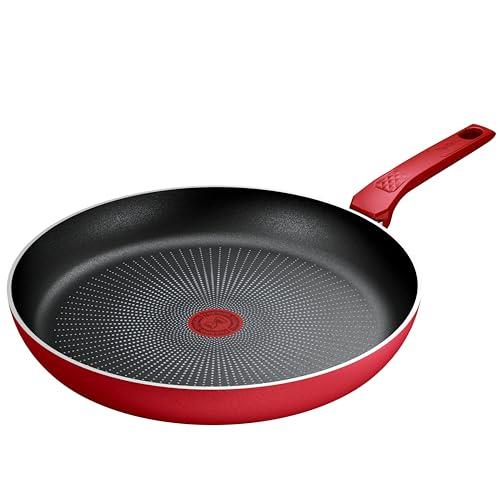 Tefal Daily Expert Red Non-Stick Frypan, 32cm, C2890802, Fixed Handle Aluminium, Titanium Non-Stick Coating, Thermo Signal ™ Technology for Easier Cooking, Suitable for All Cooktops, Oven Safe