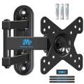 Mounting Dream TV Wall Bracket Mount Swivel and Tilt for Most 10’’-26’’ LED, LCD, OLED Flat Screen TVs and Monitors with VESA 50x50-100x100mm up to 15 KG, Full Motion Monitor Wall Bracket MD2463-02