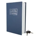 Stalwart Book Key-Portable New English Dictionary Hidden Mini Safe for Traveling, Storing Money, Jewelry, and Passports, Regular Size, Dark Blue