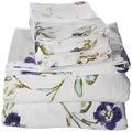 Tribeca Living King Floral Garden Printed Extra Deep Pocket Flannel Sheet Set